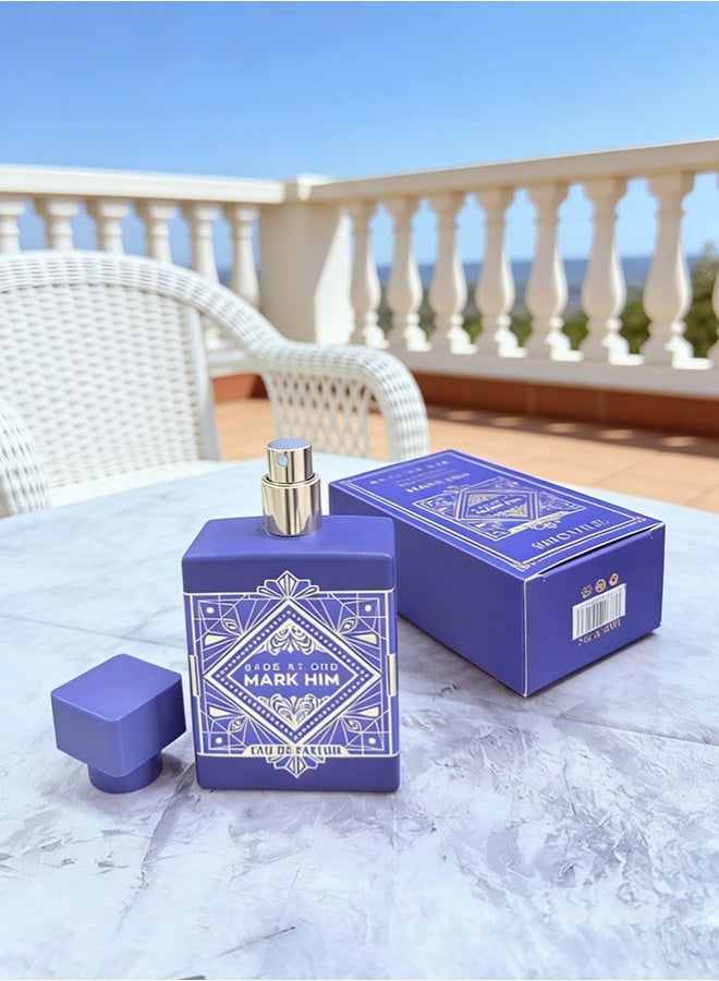 MARK HIM Blue BADE AI OUD POUR HOMMEEAU DE PARFUM 50ML - Image 4